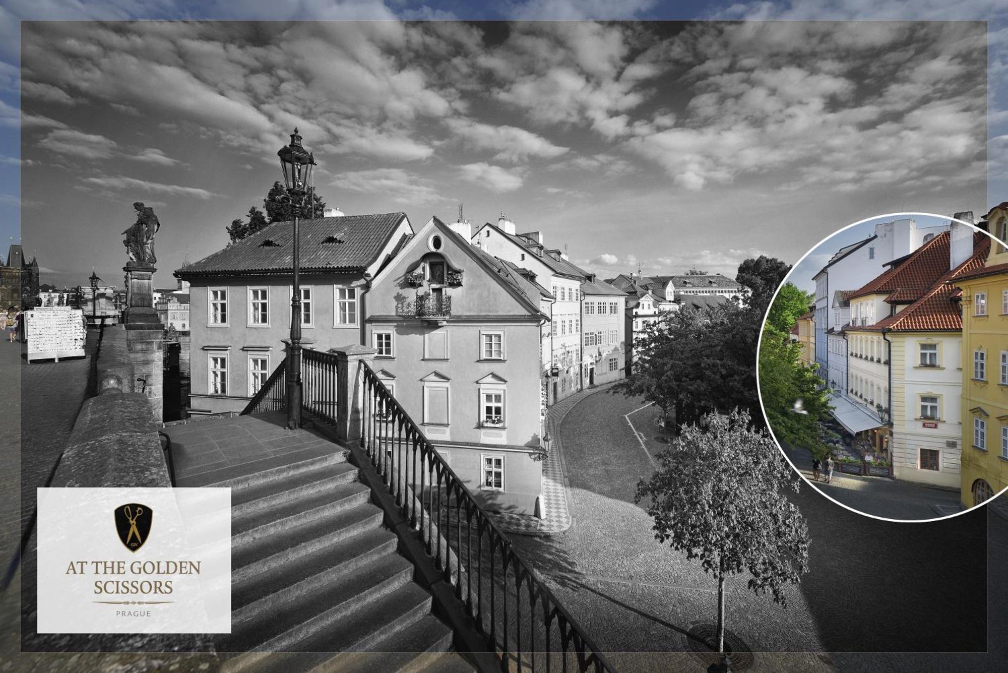 Hotel At The Golden Scissors Praga Exterior foto